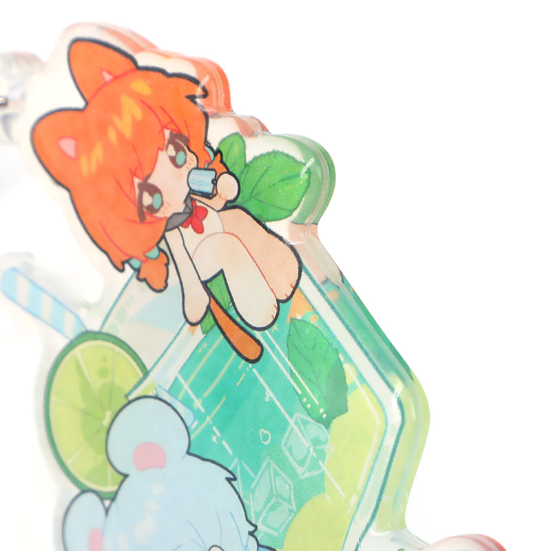 Custom Rounding Clear Acrylic Keychains