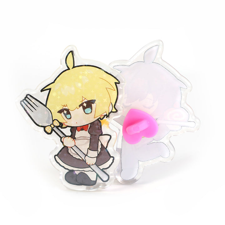 Custom Rounding Clear Acrylic Pins