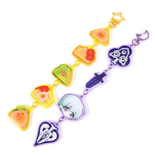 カラーアクリルキーホルダー