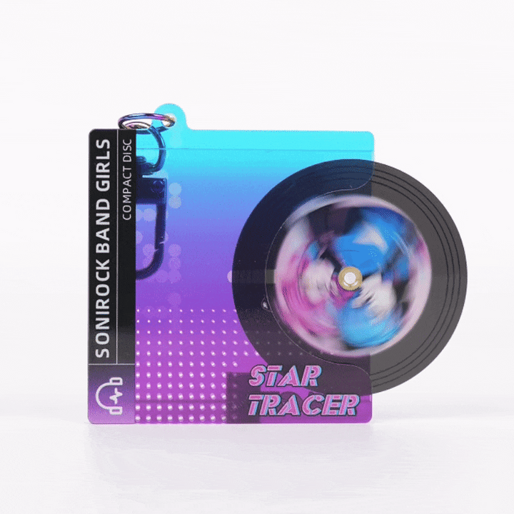 Custom Slide-out Spinning CD Keychains