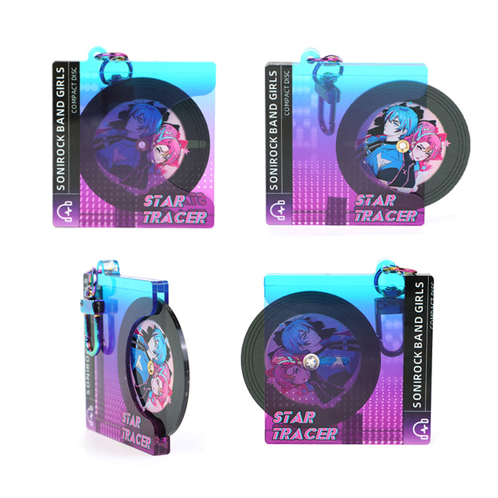 Custom Slide-out Spinning CD Keychains
