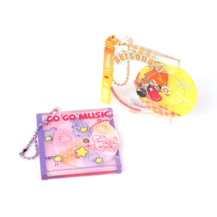 Custom Slide-out Spinning CD Keychains