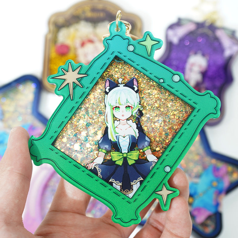 Custom Thicken Quicksand Liquid Keychains - VOGRACE