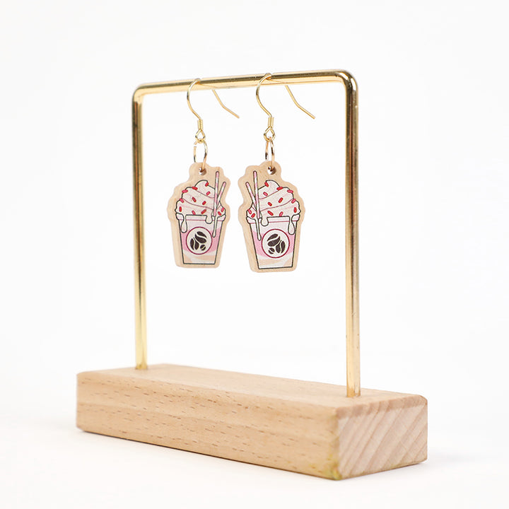 Custom Wooden Earrings Ear Stud