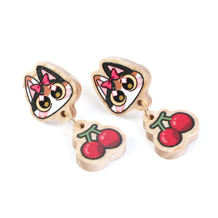 Custom Wooden Earrings Ear Stud