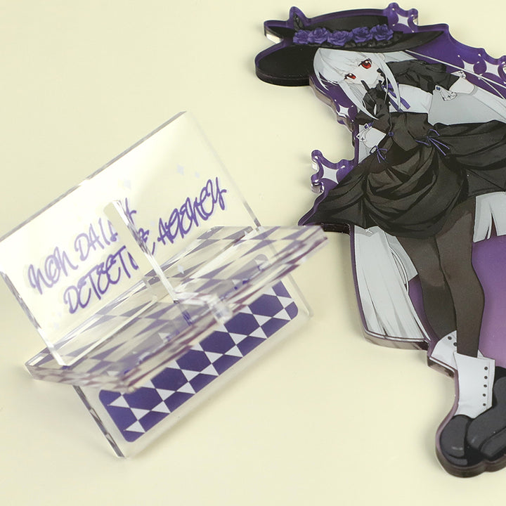 Custom X-Shaped Clear Acrylic Standees