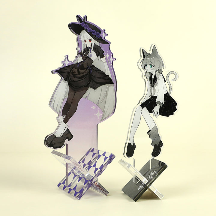 Custom X-Shaped Clear Acrylic Standees