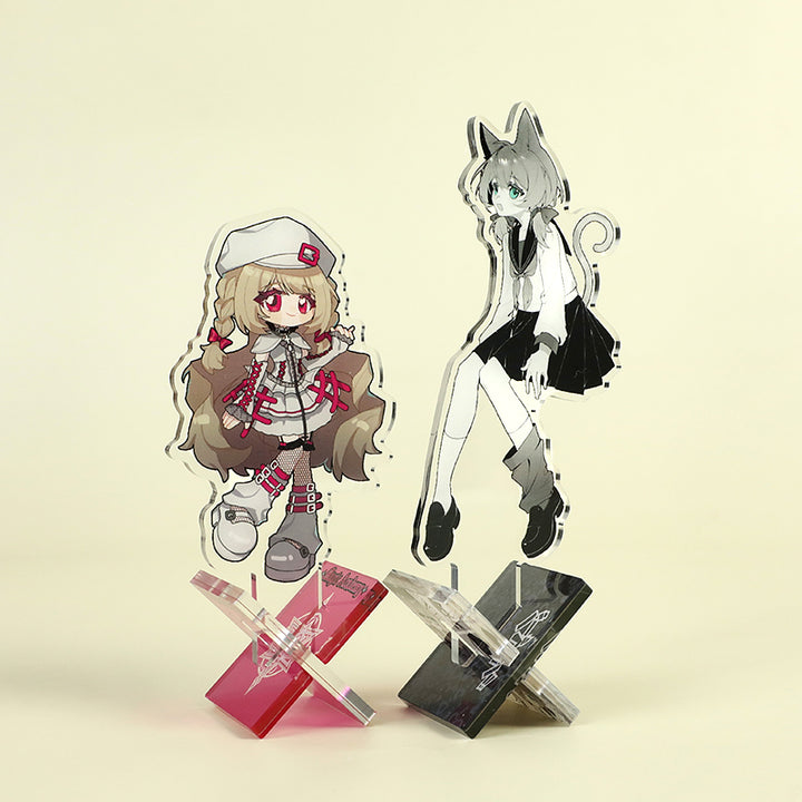 Custom X-Shaped Clear Acrylic Standees