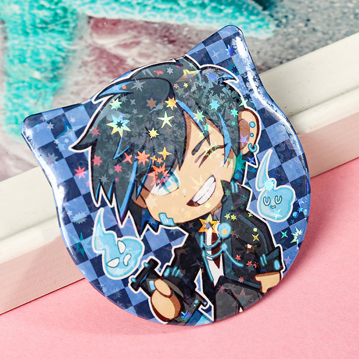 Custom Cat Ear Shapes Button Pins - VOGRACE