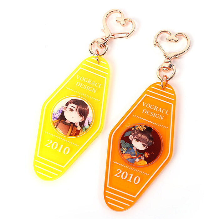 Custom Colored Hotel Motel Acrylic Keychains - VOGRACE