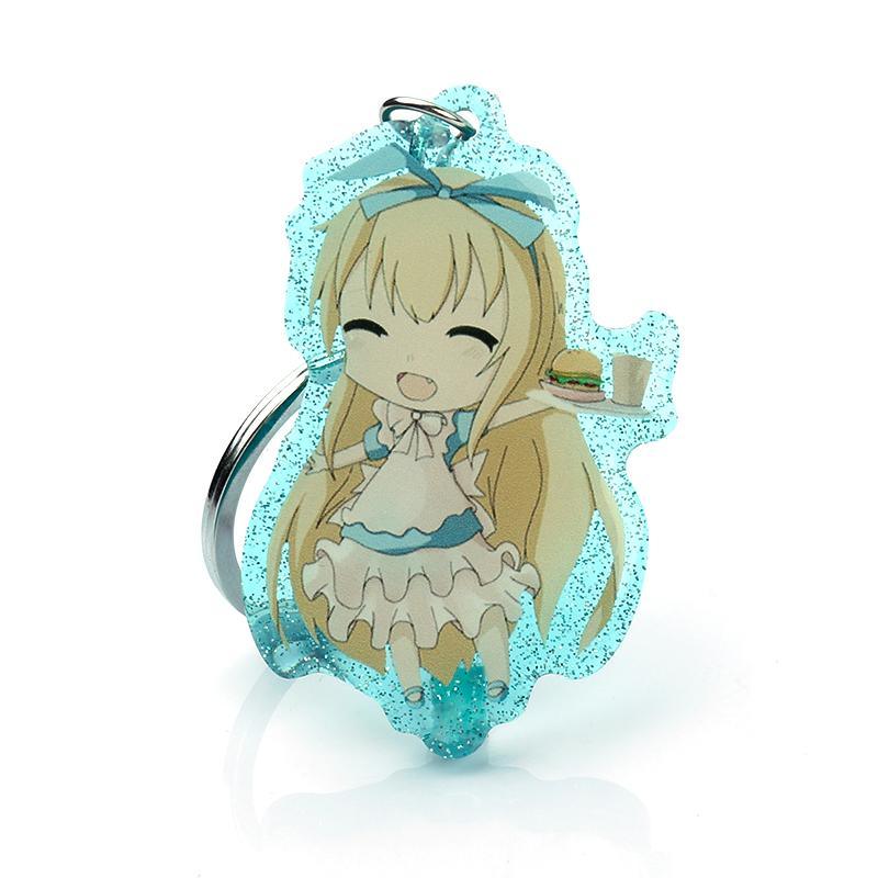 Custom Glitter Acrylic Keychain