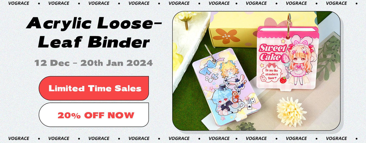 Unleash the Beauty of Attractive Custom Acrylic Loose Leaf Binder Memo Pad Standees - VOGRACE