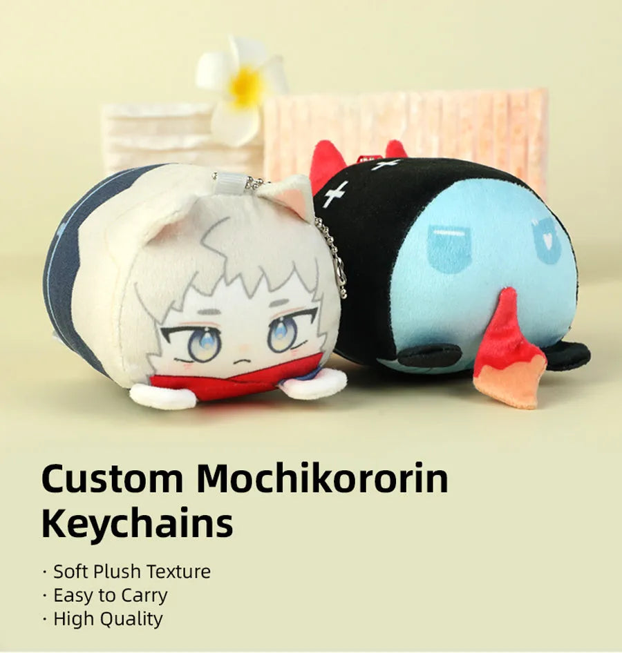 ‌Introducing Custom Mochikororin Plush Toy Mascot Keychains: Your Pocket-Sized Companion!‌