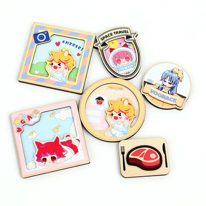 New Arrivals : Multilayer Wooden Fridge Magnets - VOGRACE