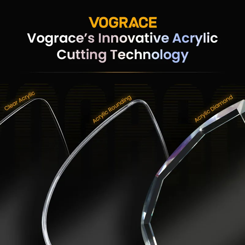 Vograce's Innovative Acrylic Cutting Technology Upgrade Your Acrylic Keychains With Diamond Rounding Cutting