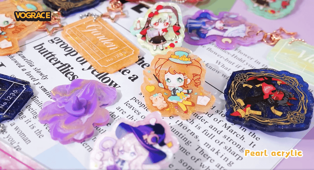 Vograce’s New Custom Pearl Acrylic Keychains Collection