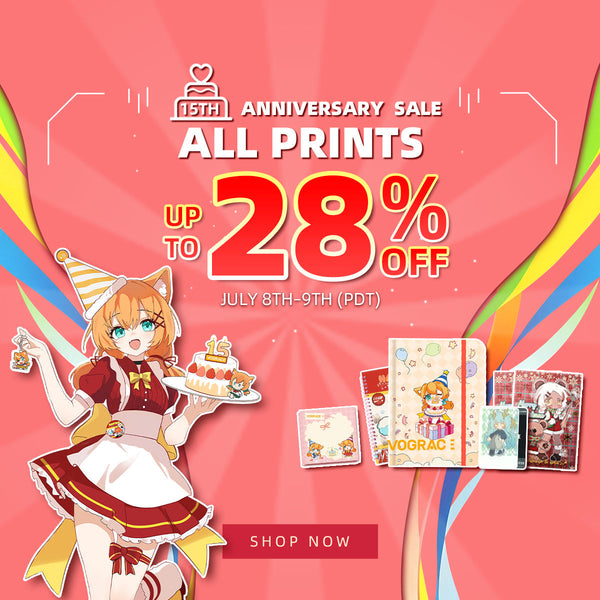 Vograce 15th Anniversary Sale: Final Round of Early Bird Discounts on All Printed Items!