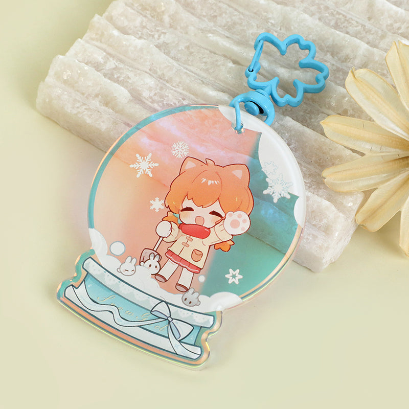 Custom Rainbow Acrylic Rounding Keychains