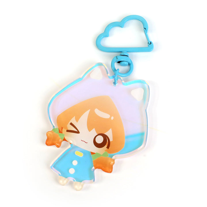 Custom Rainbow Acrylic Rounding Keychains