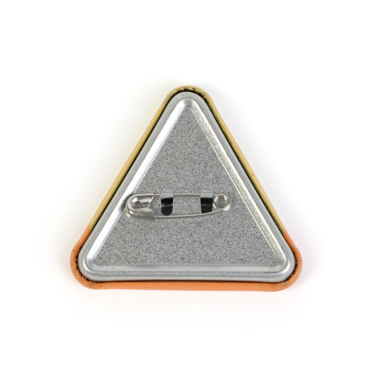 Custom Triangle Glitter Button Pins