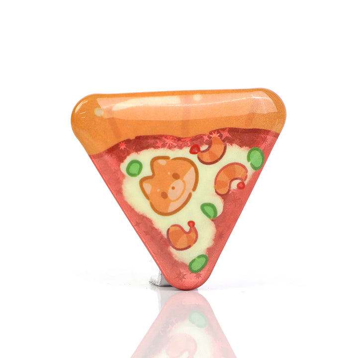 Custom Triangle Glitter Button Pins