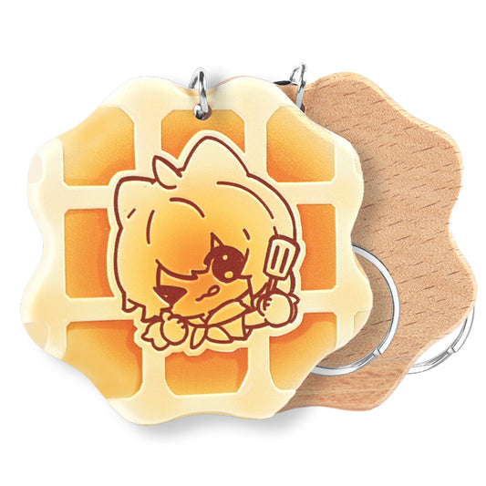 Porte-clés en bois de hêtre 3D personnalisés 