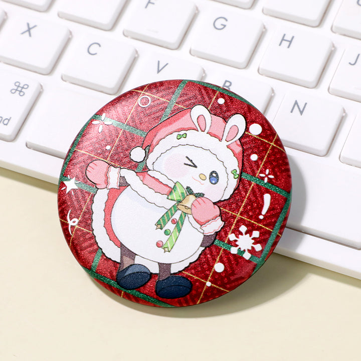 Boutons épingles holographiques pailletés 3D personnalisés