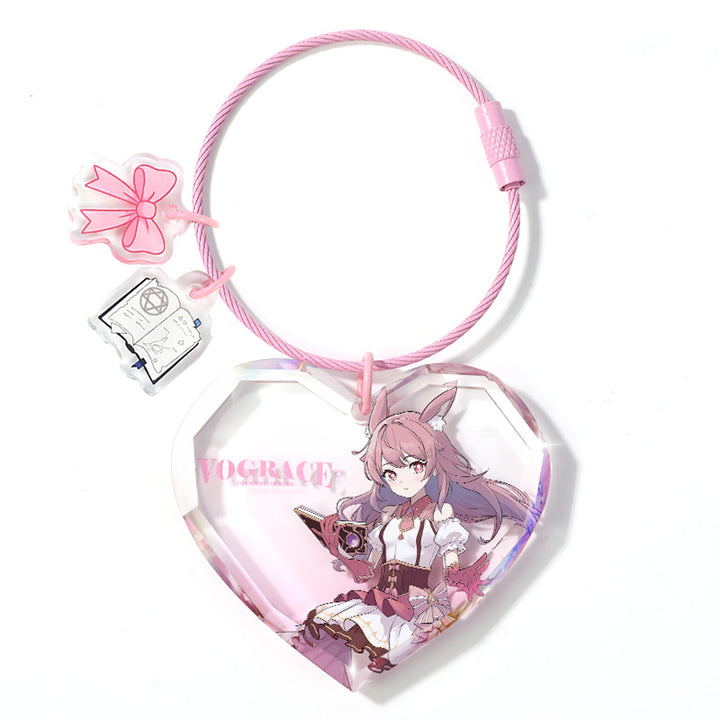 Porte-clés diamant personnalisé en acrylique