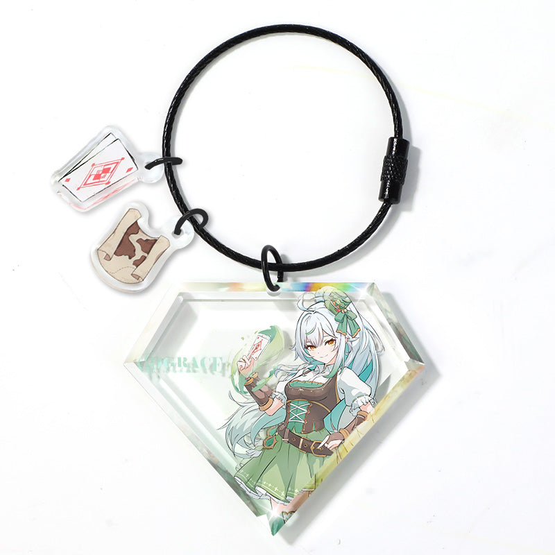 Porte-clés diamant personnalisé en acrylique