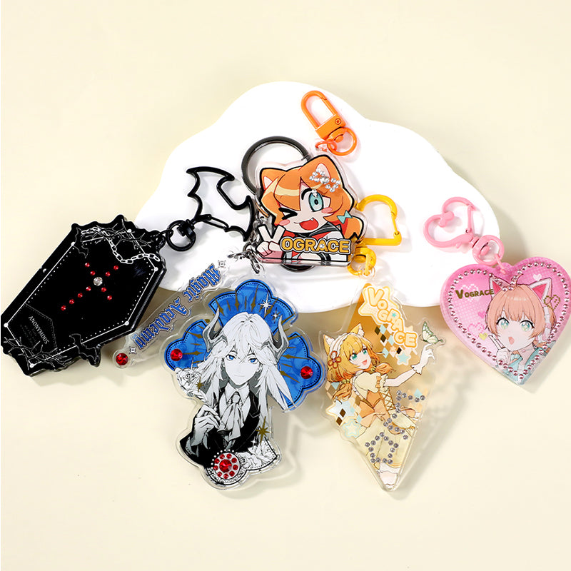 Custom Acrylic Rhinestone Keychain