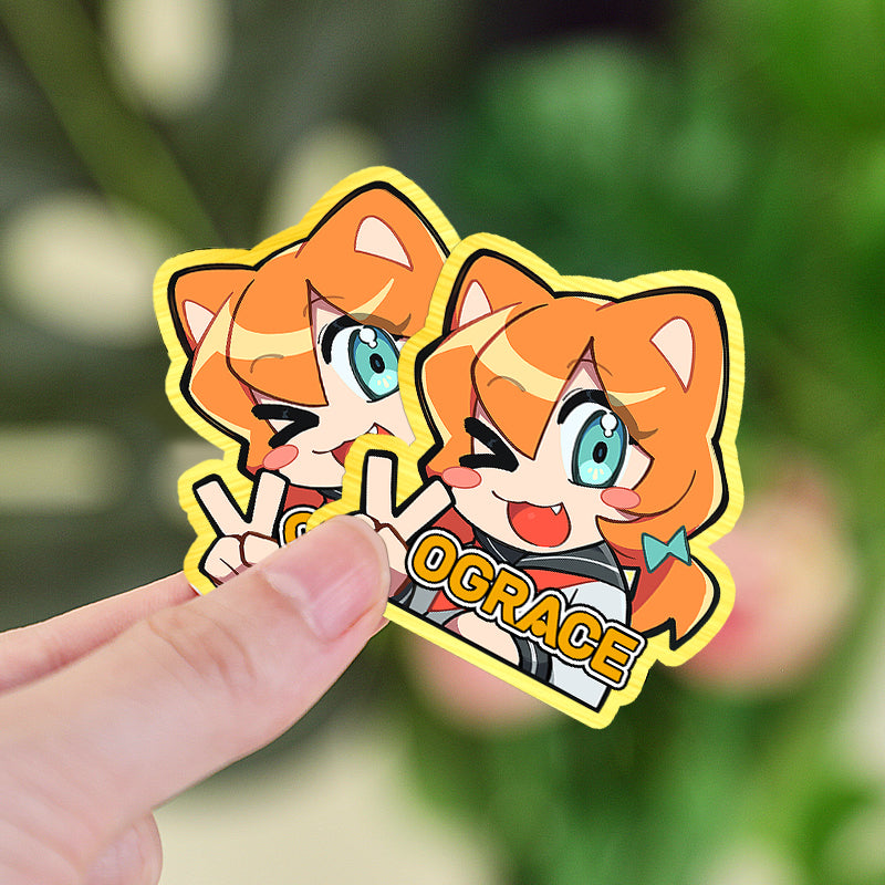 Custom Brushed Gold Stickers