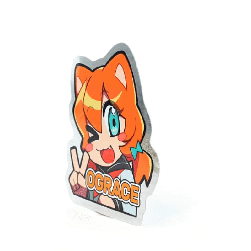 Custom Brushed Silver Stickers