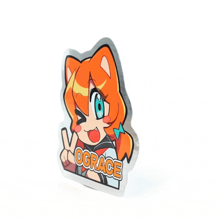 Custom Brushed Silver Stickers