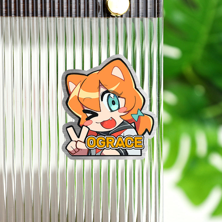 Custom Brushed Silver Stickers