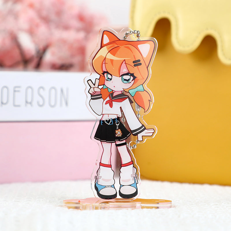Custom Clear Acrylic Keychain Standees