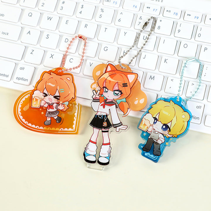 Custom Clear Acrylic Keychain Standees