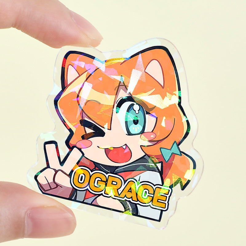 Individuelle klare Acryl Pins