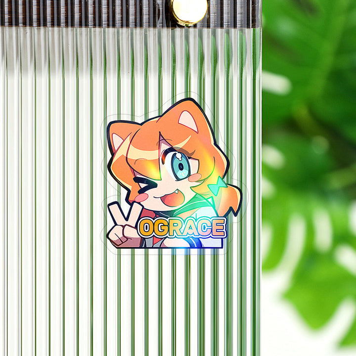 Pegatinas holográficas transparentes personalizadas