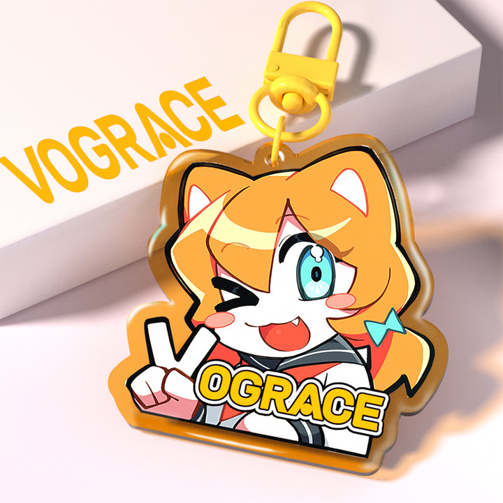 カラーアクリルキーホルダー