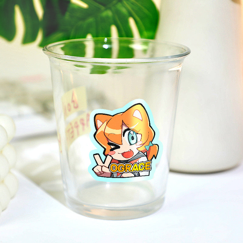 Autocolantes Personalizados Coloridos Azul Holográfico que Brilham no Escuro 