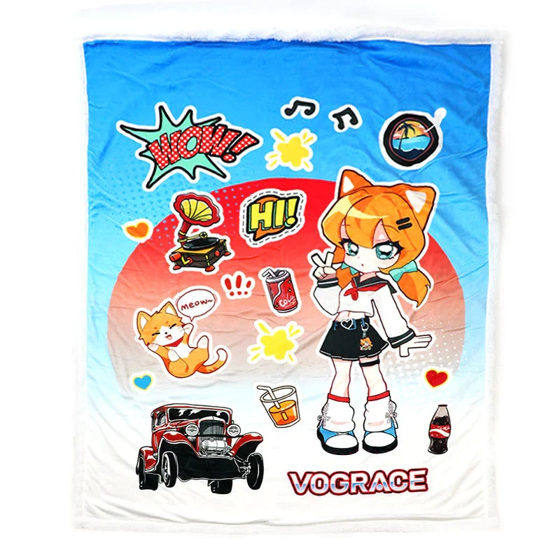 Individuelle Korallenfleece-Decke 