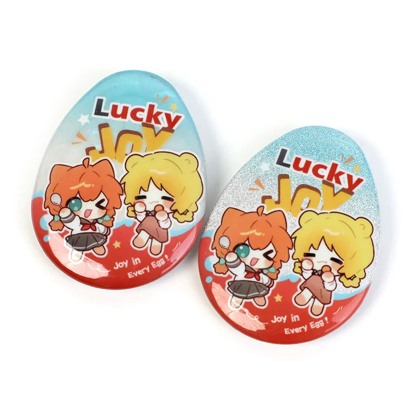 CustomEgg-shapedRaisedFoilGlitterHolographicButtonPins12 - VOGRACE