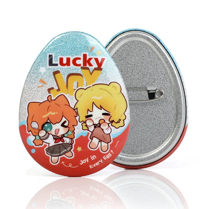 CustomEgg-shapedRaisedFoilGlitterHolographicButtonPins13 - VOGRACE