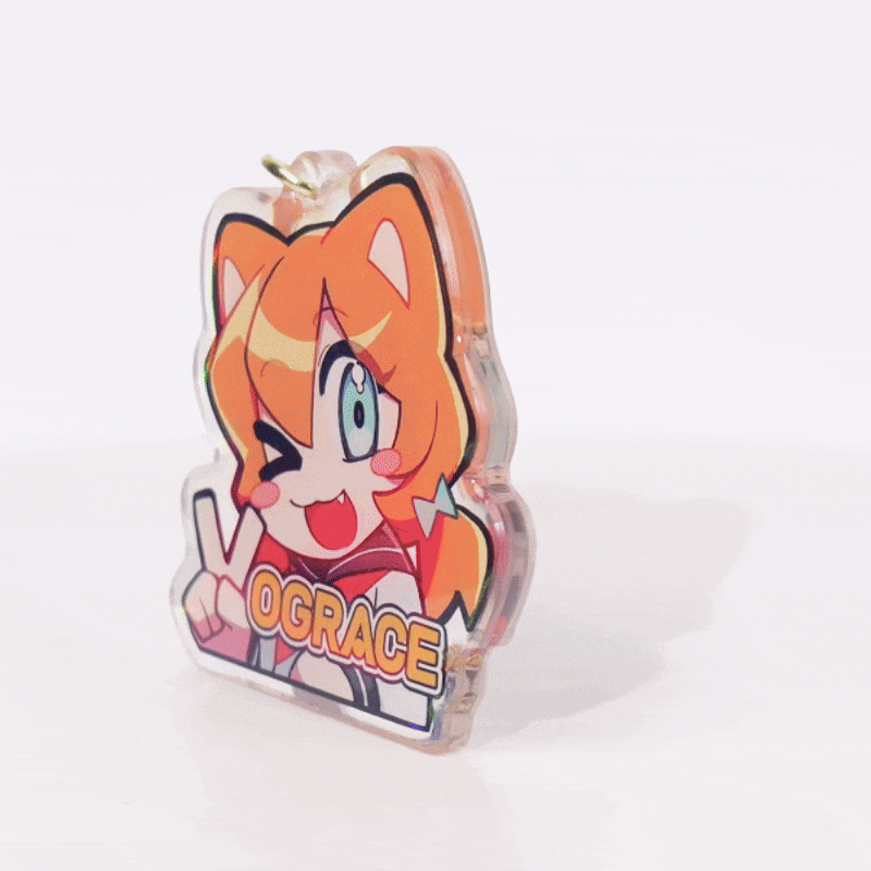 Porte-clés époxy holographiques personnalisés