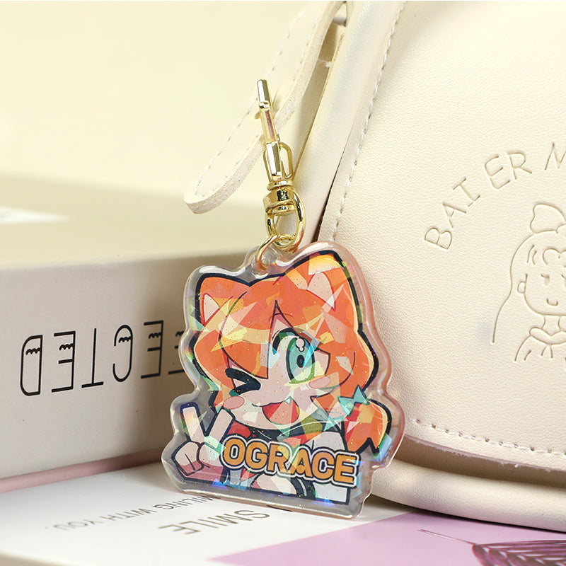 Porte-clés époxy holographiques personnalisés