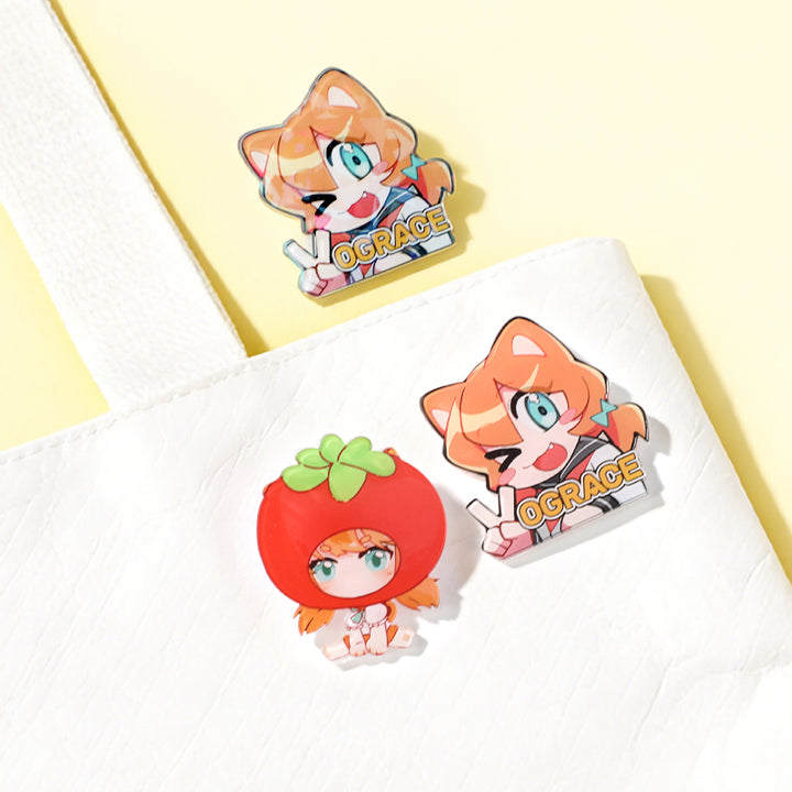 Épingles acryliques avec fond perdu personnalisées