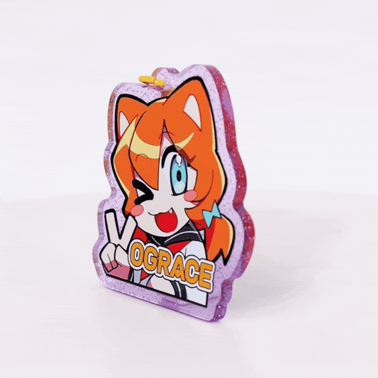 グリッターアクリルキーホルダー