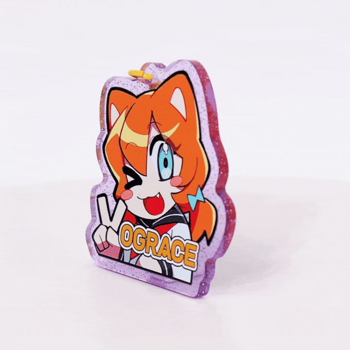 Individuell Glitzer Acryl Schlüsselanhänger