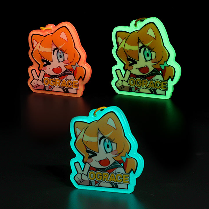 Custom Glow In The Dark Acrylic Keychains