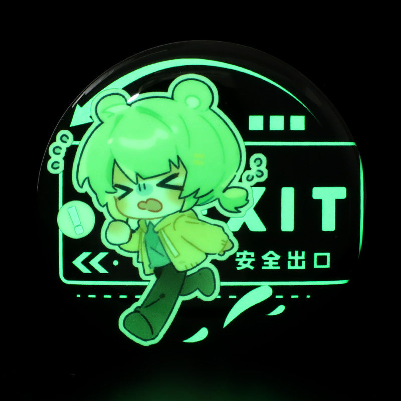 Épingles boutons rondes phosphorescentes personnalisées 